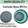 3pcs/set Camping Bowl; Silicone Collapsible Lunch Box Salad Bowl With Lid; Expandable Food Storage Containers