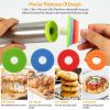 Dough Rolling Pin Stainless Steel with 4 Removable Adjustable Thickness Rings and Rolling Mat