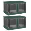 2Pcs 72L Foldable Storage Bins with Lid Collapsible Stackable