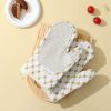 Anti-Scalding Microwave Cotton Non-Slip Insulation Gloves, Oven Mitts Kitchen Heat Resistant Insulationed