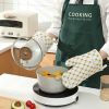 Anti-Scalding Microwave Cotton Non-Slip Insulation Gloves, Oven Mitts Kitchen Heat Resistant Insulationed