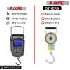 5 Core Fish Scale 110 LBS 50 KG, Handheld Portable Electronic Digital Hanging Hook Scale with 2 AAA Batteries