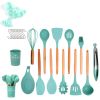 33pcs Set Wooden Handle Silicone Kitchen Utensils Kitchen Gadgets