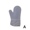 Silicone Covered Oven Mitts and Hot Pads; Nordic Style Microwave Oven Gloves; Kitchen Baking