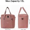 1pc Insulated Lunch Bag Reusable Large Food Cooler Box Tote Shoulder Strap For Work Office Picnic Beach Travel