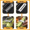 Kitchen Peeler Stainless Steel Double-Head Household Multiple-Function