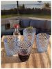 Diamond Cut Acrylic Glasses Drinking Set of 4