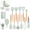 33pcs Set Wooden Handle Silicone Kitchen Utensils Kitchen Gadgets