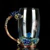 1pc Rose Enamel Crystal Tea Cup