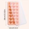 1pc High Quality Silicone 21 Heart Shaped Ice Cube Tray Mold