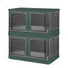 2Pcs 72L Foldable Storage Bins with Lid Collapsible Stackable