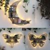 1pc Crystal Display Shelf - Wall Mounted Decorative Shelf for Moon Moth Butterfly Lamp
