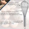 Stainless Steel Whisk; For Blending Whisking Beating And Stirring; Enhanced Version Balloon Wire; Kitchen Gadget