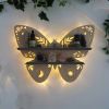 1pc Crystal Display Shelf - Wall Mounted Decorative Shelf for Moon Moth Butterfly Lamp