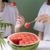 1pc Watermelon Cutter Slicer, Stainless Steel Cube Maker Quick Safe Use, Kitchen Gadget