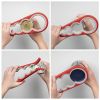 1pc Lid Opener Tool; for Jars and Bottles Multi Function For Seniors; Rubber Grip Bottle Opener