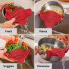 Kitchen Snap N Strain Adjustable Silicone Clip On Strainer for Pots, Pans, and Bowls - Gray