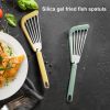 Nonstick Coated Stainless Steel Spatula, Thin Slotted Turner Nonstick Cookware, High Heat Resistant BPA Free Cooking Utensil