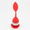 Silicone Handle 7pcs Tea Infuser Stainless Steel Strainer Drip Tray Included - Loose Tea Steeper - Best Tea Infuser For Loose Leaf Or Herbal Tea