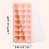 1pc High Quality Silicone 21 Heart Shaped Ice Cube Tray Mold