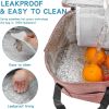 1pc Insulated Lunch Bag Reusable Large Food Cooler Box Tote Shoulder Strap For Work Office Picnic Beach Travel