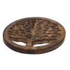 WILLART Wooden Tea Pot Trivet | Coaster For Hot Pots Pans Dishes | Kitchen Table Decor; (Set of 2 Coasters)