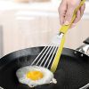 Nonstick Coated Stainless Steel Spatula, Thin Slotted Turner Nonstick Cookware, High Heat Resistant BPA Free Cooking Utensil