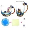 1pc Rose Enamel Crystal Tea Cup