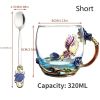 1pc Rose Enamel Crystal Tea Cup