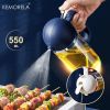 1pc 2-in-1 Oil Spray Bottle Auto Open Pour Olive Oil Grill Sprayer Leak-proof Nozzle BBQ Kitchen Accessories