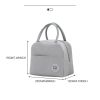 1pc Insulated Lunch Bag; Portable Large Capacity Waterproof Leakproof Reusable Tote For Travel Work School