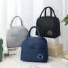 1pc Insulated Lunch Bag; Portable Large Capacity Waterproof Leakproof Reusable Tote For Travel Work School