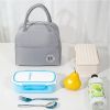 1pc Insulated Lunch Bag; Portable Large Capacity Waterproof Leakproof Reusable Tote For Travel Work School
