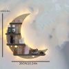 1pc Crystal Display Shelf - Wall Mounted Decorative Shelf for Moon Moth Butterfly Lamp