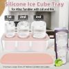 Ice Cube Tray for Stanley Cup: 40 Oz Tumbler Ice Mold Silicone - Hollow Cylinder Ice Maker with Lid and Bin for Water Bottle